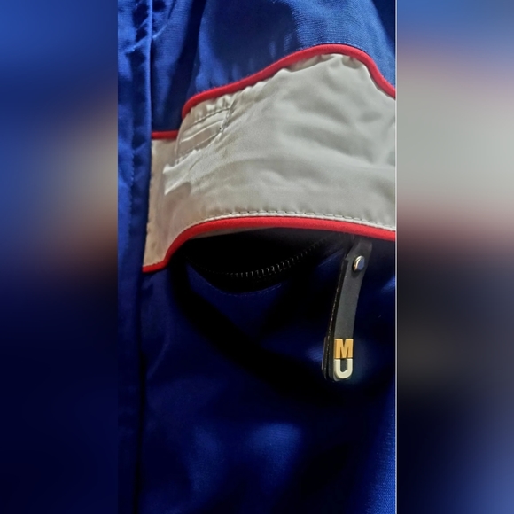 Mountain Uniform Ski Jacket Men's S Nylon Convert to Vest Blu/Wht Coat NWT $275 - Picture 5 of 12